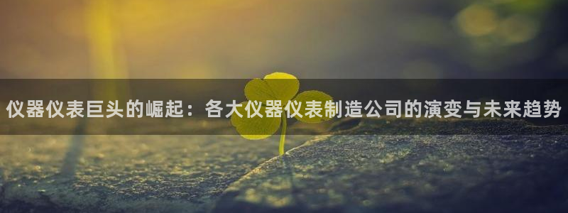 恒行娱乐吴74OOO5：仪器仪表巨头的崛起：各大仪器仪表制造