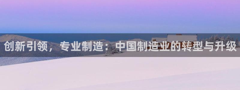 恒行娱乐5ll533主管优雅：创新引领，专业制造：中国制造业