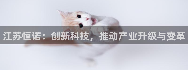 恒行开户娱乐赞议6ll5l：江苏恒诺：创新科技，推动产业升级