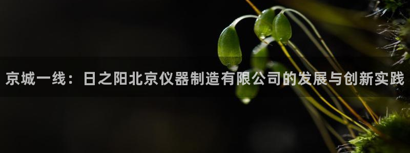 恒行娱乐热74ooo5主宰：京城一线：日之阳北京仪器制造有限