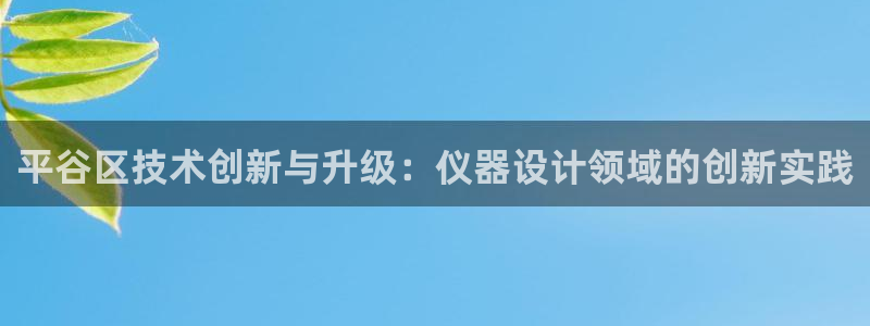 恒行注册全2O5O5O：平谷区技术创新与升级：仪器设计领域的