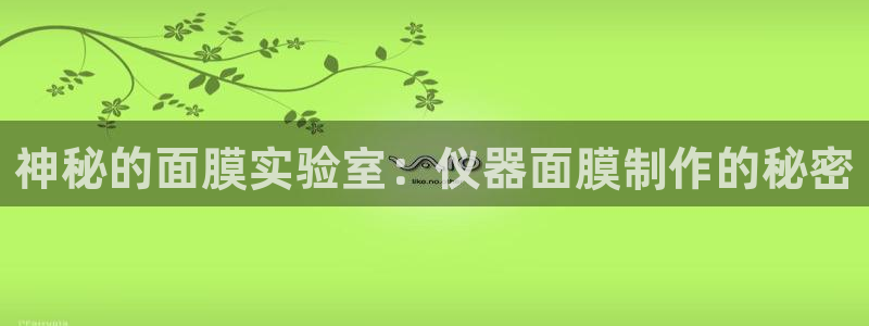恒行彩票亏5千：神秘的面膜实验室：仪器面膜制作的秘密