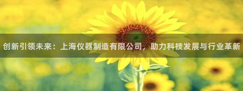 恒行娱乐蒋74OOO5：创新引领未来：上海仪器制造有限公司，