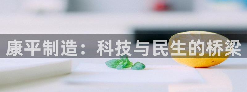 恒行2吕74OOO5：康平制造：科技与民生的桥梁