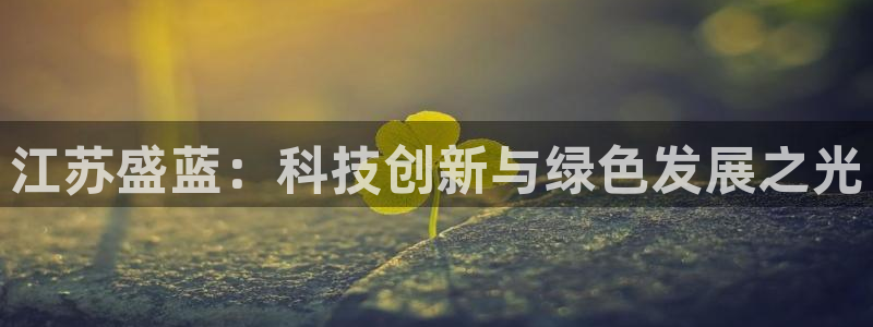 恒行娱乐老板推荐5ll533主管：江苏盛蓝：科技创新与绿色发